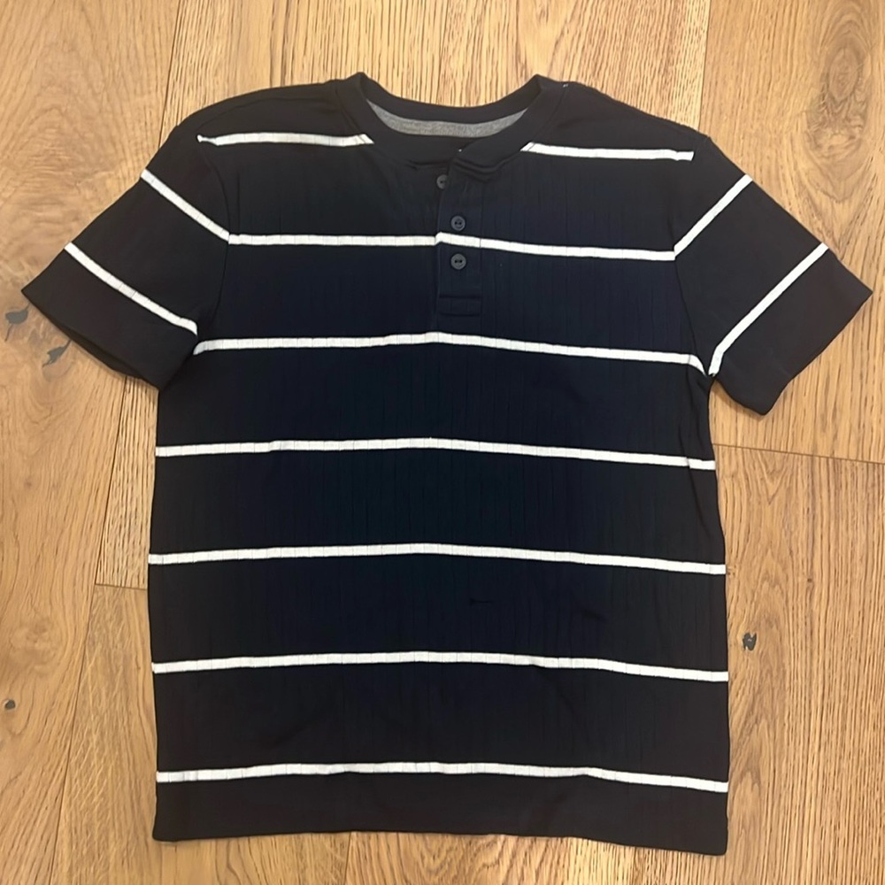 Boys‎ short sleeve striped ribbed sweater